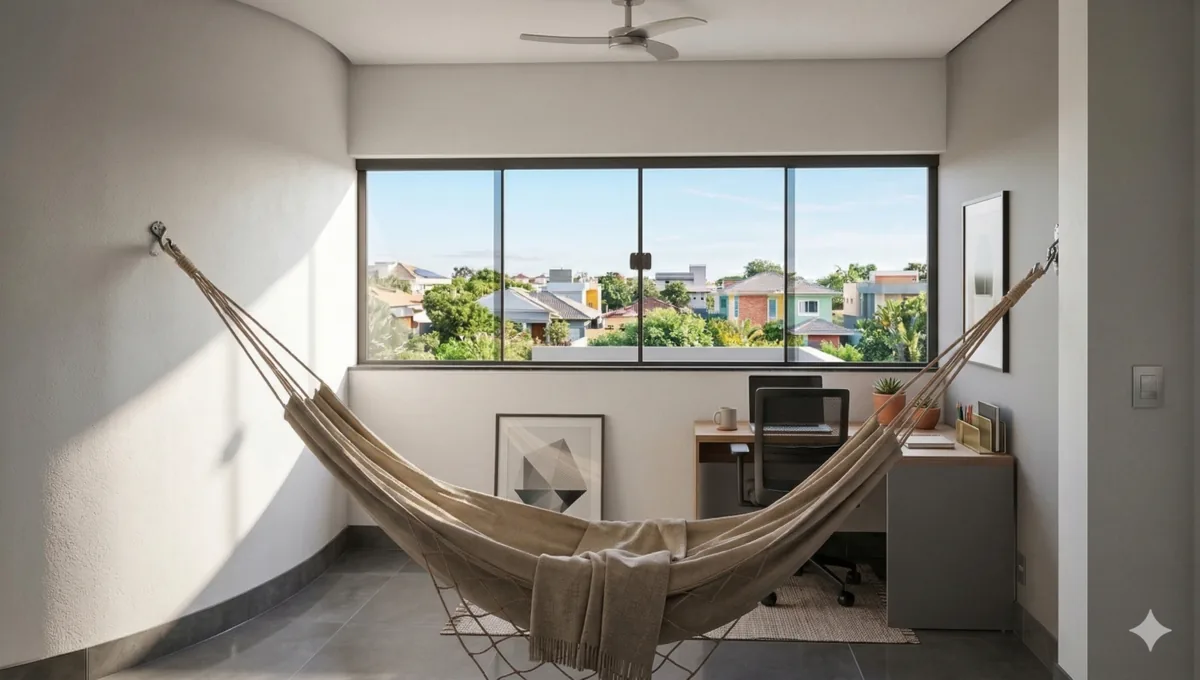 Casa J56 — Escritório com bancada corrida